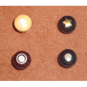 EBANO E7 BOLSA 6 PIVOTES DE MADERA ESTRELLA DORADA