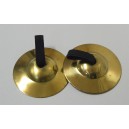 PAR CROTALOS DORADOS LATON