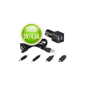 CARGADOR DE COCHE PARA TABLETS Y MOVILES 