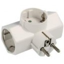 Adaptador de red 3 tomas  Schuko
