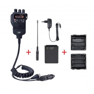 EMISORA PACK WALKIE CB PNI HP-62 + KIT ACCESORIOS + PORTAPILAS